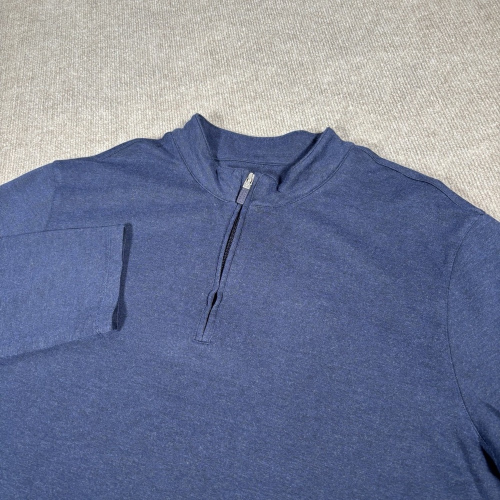 Mizzen+Main Proflex 1/4 Zip Pullover Mens XXL Blue Golf Performance 1PO 1183